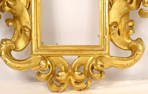 Italian frame Gilded wood Foliage Rocaille Italy XVIIIth Century