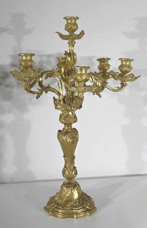 Grande candelabro in ormù, stile Luigi XV - Fine del XIX secolo