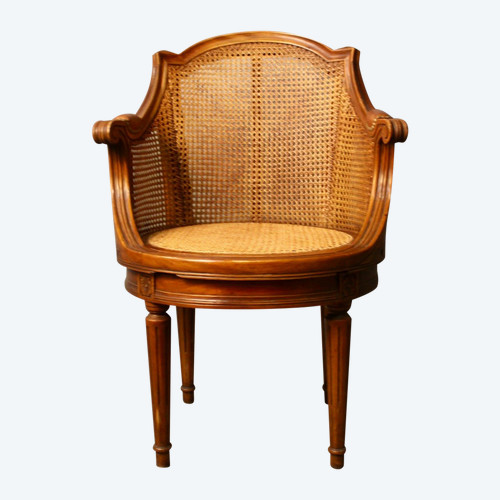 Fauteuil Canné Tournant Style Louis XVI