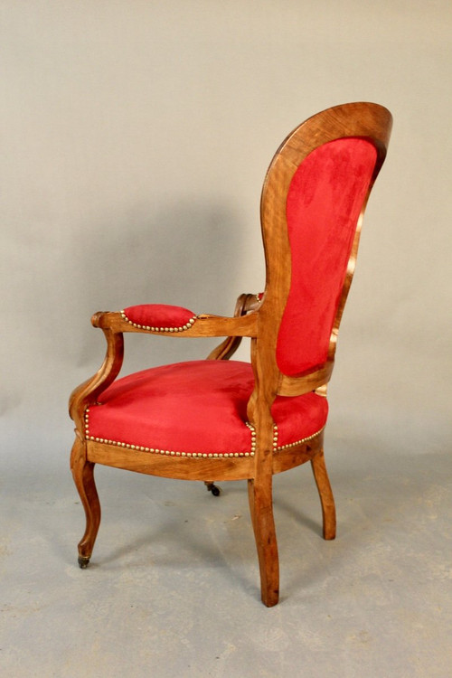 Louis Philippe Walnut Armchair 19th century