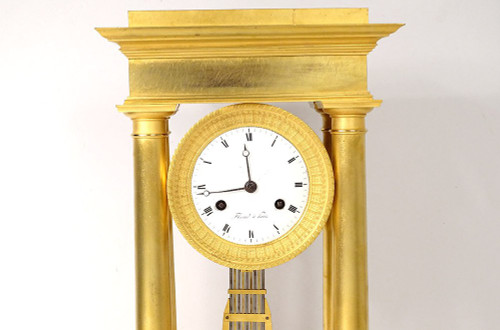 Gilded Bronze Flocard Paris Empire Clock XIXth Century