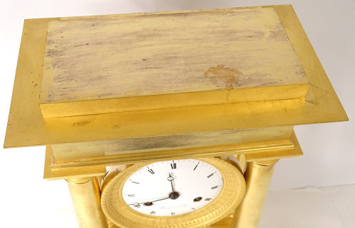 Gilded Bronze Flocard Paris Empire Clock XIXth Century