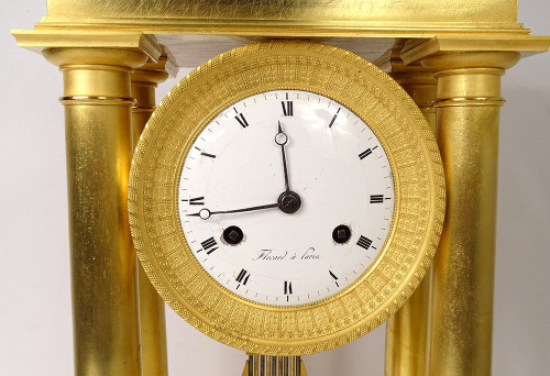 Gilded Bronze Flocard Paris Empire Clock XIXth Century