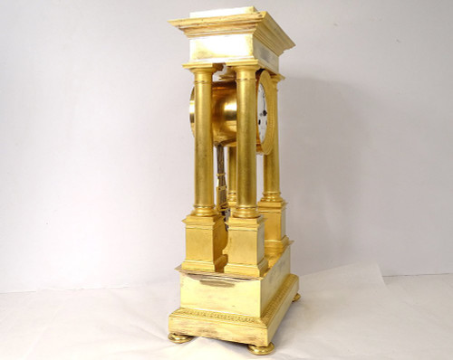 Gilded Bronze Flocard Paris Empire Clock XIXth Century