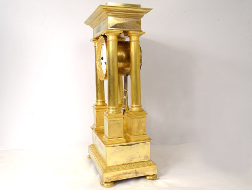 Gilded Bronze Flocard Paris Empire Clock XIXth Century