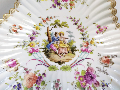 Hand Painted Porcelain Dish Saxe Meissen