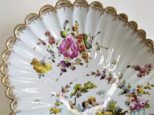 Hand Painted Porcelain Dish Saxe Meissen