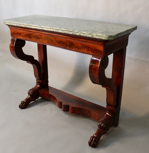 Mahogany Restoration Console with Claw Feet