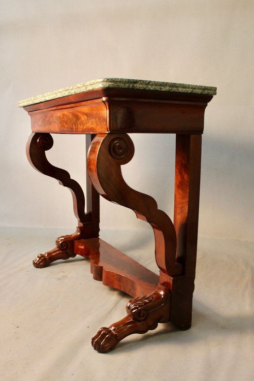 Mahogany Restoration Console with Claw Feet