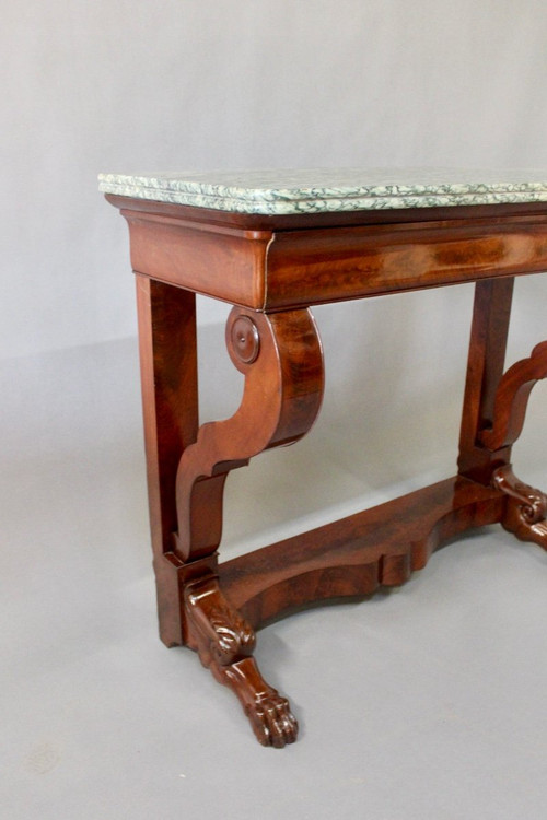 Mahogany Restoration Console with Claw Feet