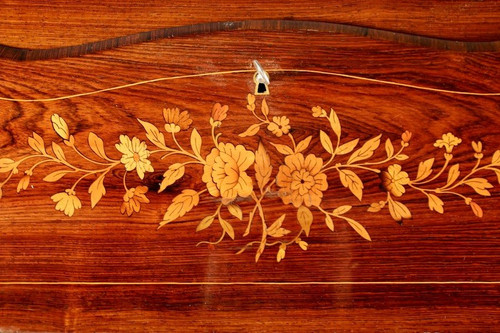 Napoleon III period inlaid sloping desk