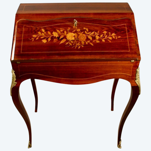 Napoleon III period inlaid sloping desk