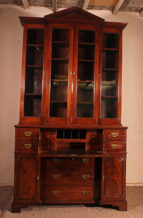 Mahogany Showcase Cabinet Or Library From The 18th Century