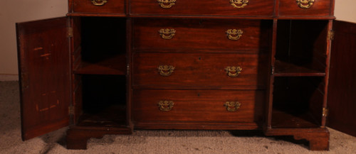 Mahogany Showcase Cabinet Or Library From The 18th Century