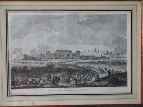 Les batailles Napoléoniennes set of 5 large framed 19th century engravings