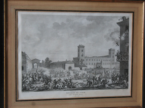 Les batailles Napoléoniennes set of 5 large framed 19th century engravings