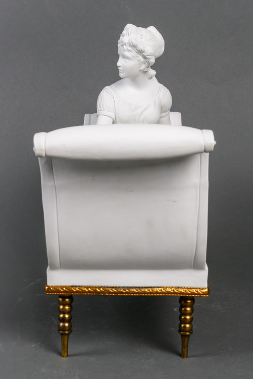 Biscuit sculpture Mme Recamier late 19th century