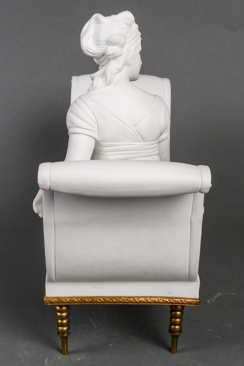 Biscuit sculpture Mme Recamier late 19th century