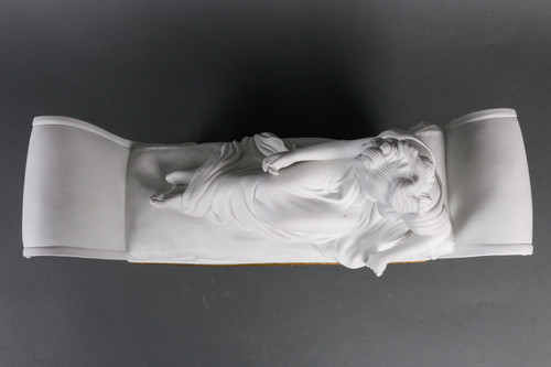 Biscuit sculpture Mme Recamier late 19th century