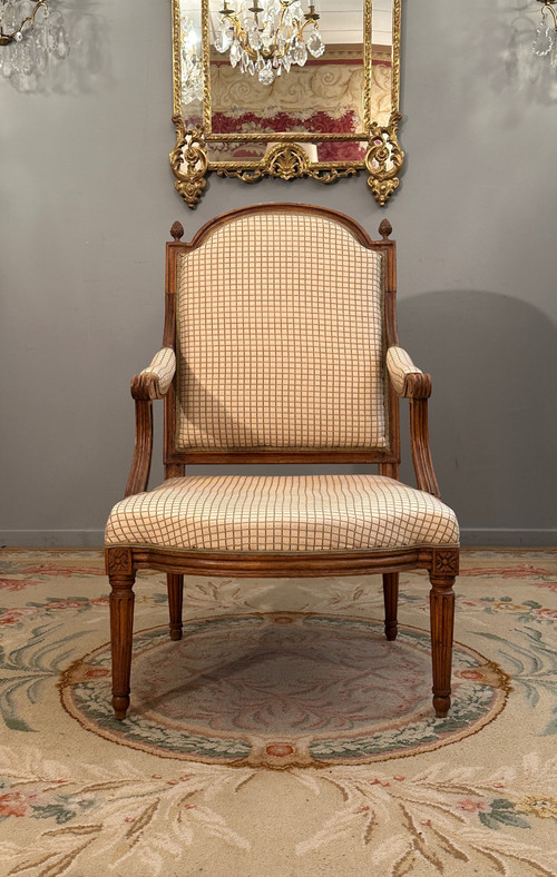 Large Fauteuil d'Epoque Louis XVI Vers 1780 