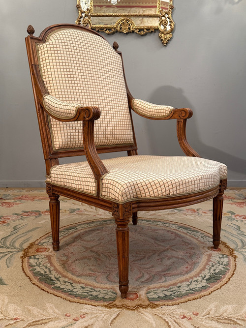 Large Fauteuil d'Epoque Louis XVI Vers 1780 