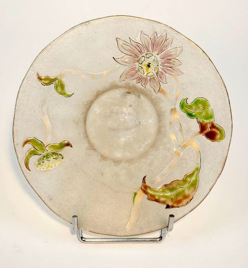 Emile Gallé Coupelle Art Nouveau "aux Dahlias"