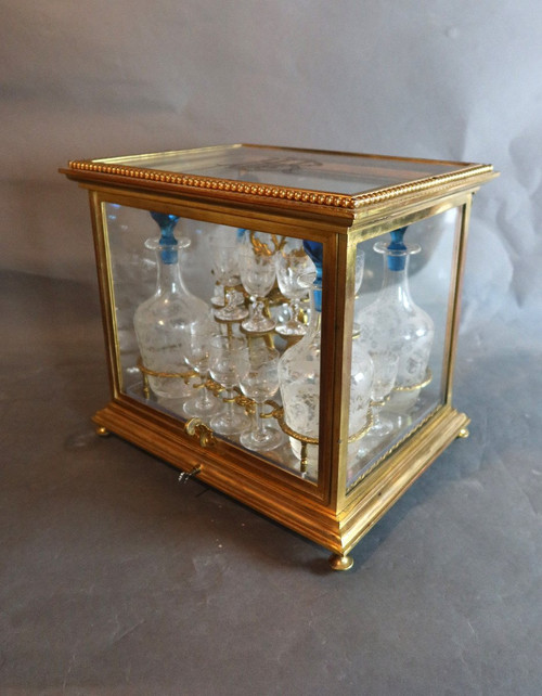 Bronze and glass Liqueur Cellar, Napoleon III period