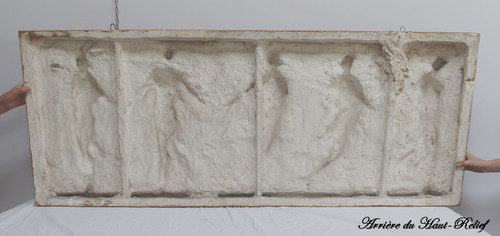 High-Relief Plaster Sculpture, “Dancers of Borghese” – 19th Century