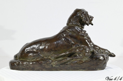 Bronze “The Dog with the Hare”, signed J-E. Masson - Early 20th century