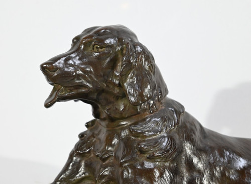 Bronze “The Dog with the Hare”, signed J-E. Masson - Early 20th century