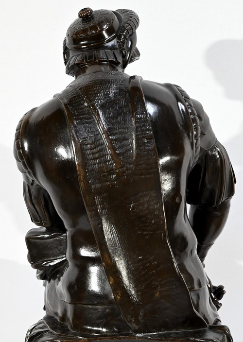 Bronze „Laurent de Medici“ nach Michelangelo, Schule des 19. Jahrhunderts – Mitte 19. Jahrhundert