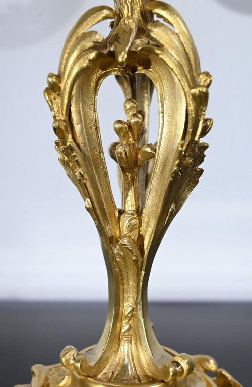 Pair of Gilt Bronze Candelabra, Louis XV style – Late 19th century