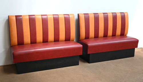 Pair of Faux Leather Bistro Benches – 1970