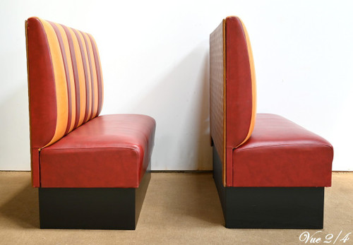 Pair of Faux Leather Bistro Benches – 1970