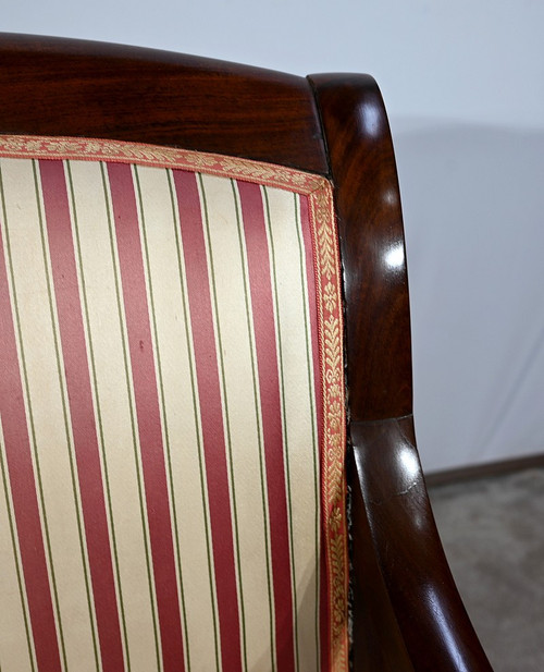 Pair of Armchairs in Solid Cuban Mahogany, Restoration Period – Early 19th Century