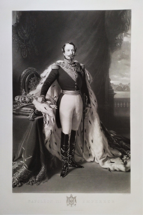 Gravures d'Après Winterhalter Napoléon III Et  l'Impératrice Eugénie