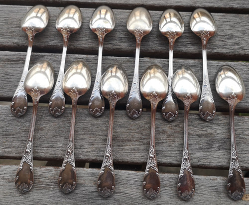 12 mocha spoons model MARLY orfèvrerie Christofle