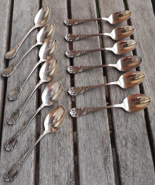 12 mocha spoons model MARLY orfèvrerie Christofle