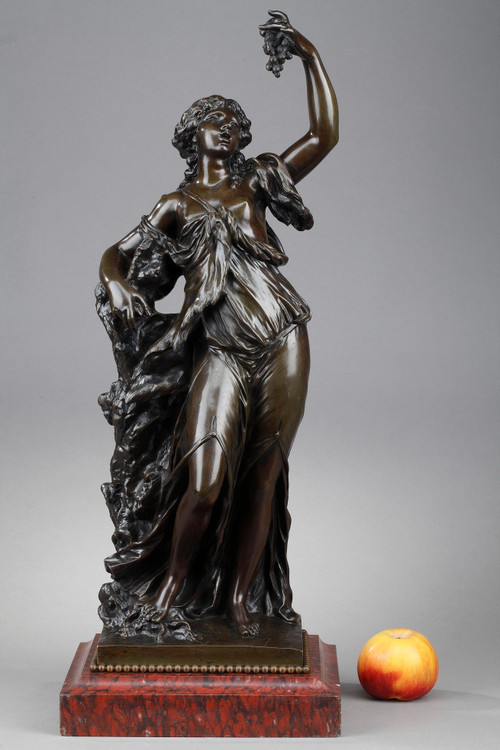 19th Century Bronze Statue "Bacchante"