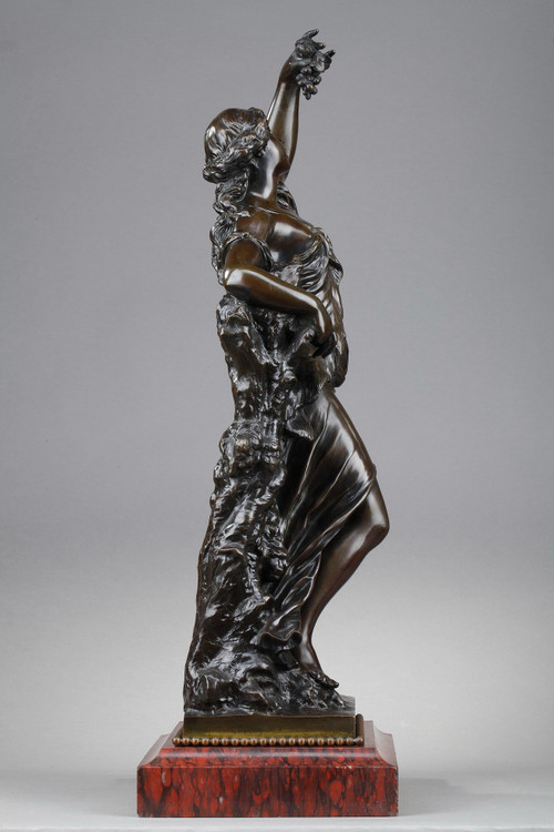 19th Century Bronze Statue "Bacchante"