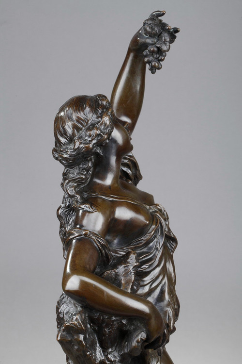 19th Century Bronze Statue "Bacchante"