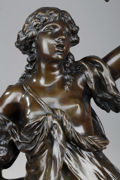 19th Century Bronze Statue "Bacchante"