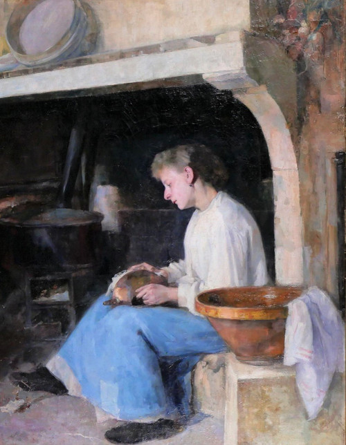 Raphael LEWINSOHN (1863-1923) Frauen in ihrem Inneren, sehr großes Gemälde, 1890