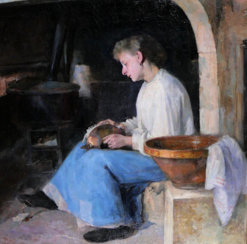 Raphael LEWINSOHN (1863-1923) Frauen in ihrem Inneren, sehr großes Gemälde, 1890