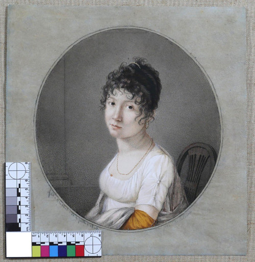 Gaspart-Isaac Delapierre 1780-1811 Portrait of a Woman, drawing, 1805