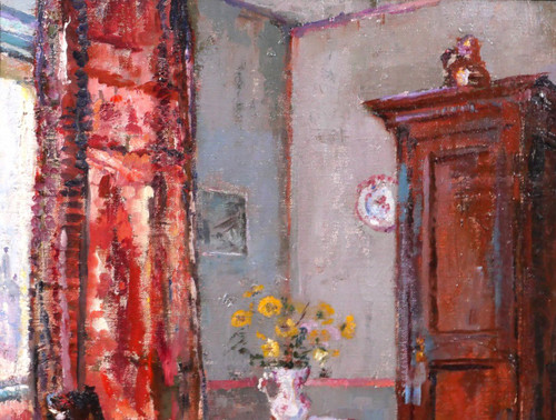 Suzanne MINIER, 1884-1955, Interior with chair, painting, circa 1910