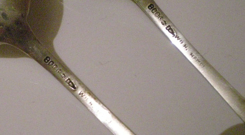 6 lovely spoons in solid silver (813H) and vermeil origin from Finland mid 20th century