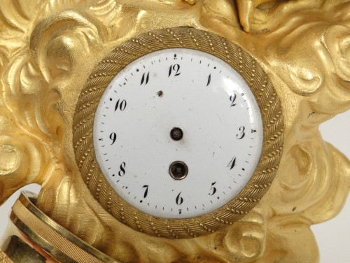 Orologio in bronzo dorato Gare à La Bombe Charles Le Roy Directoire XVIII°