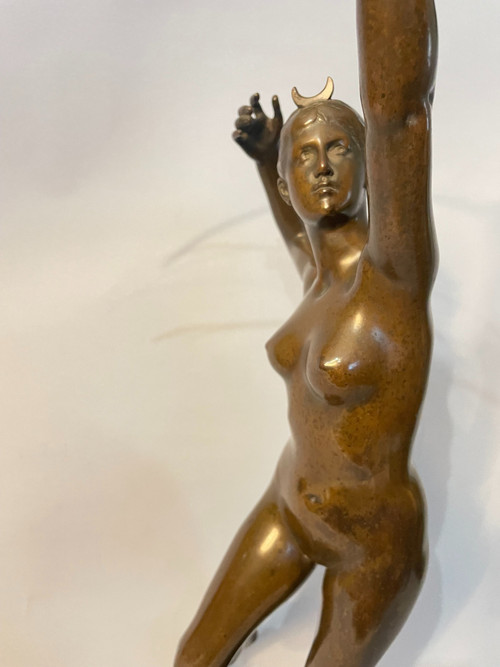 Diane chasseresse - Alexandre FALGUIERE -Sculpture en bronze 