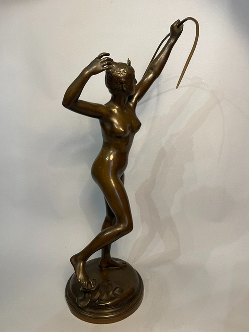 Diane chasseresse - Alexandre FALGUIERE -Sculpture en bronze 